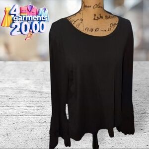 Anthropology black boho top size XL